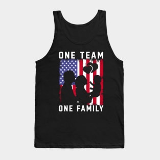 One Team One Family, Family Day Gift, Gift for Mom, Gift for Dad, Gift for Son, Gift for Daughter Tank Top